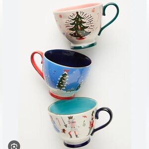 Rifle Paper Co / Anthropologie Porcelain Holiday Cup